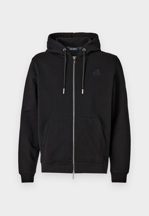 KARL LAGERFELD HOODY - Zip-up sweatshirt - black