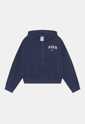 G NSW TREND FLC FZ HOODIE PRN - Felpa con zip - midnight navy