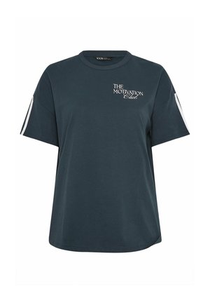 Yours Clothing, WOMEN'S CASUAL TOPS - T-shirt con stampa - navy