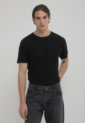 Calliope GIROCOLLO TINTA - T-shirt basique - nero