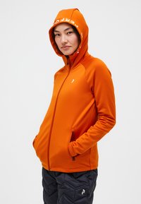 Peak Performance W RIDER ZIP HOOD - Flisinė striukė - dunkelorange