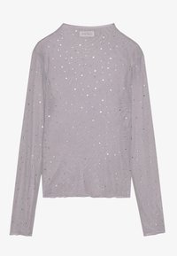 MESH LONG SLEEVED TOP WITH RHINESTONES - Longsleeve - grey