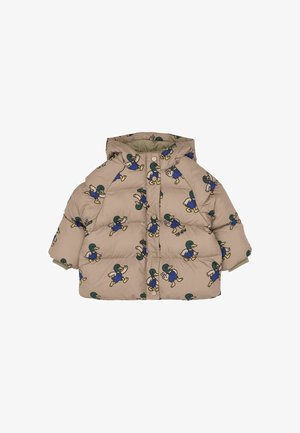 The New Siblings, TNSTUWE PUFFER JACKET - Zimná bunda - taupe gray aop tn