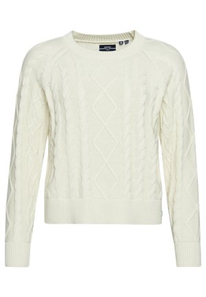 Stickad tröja - off-white