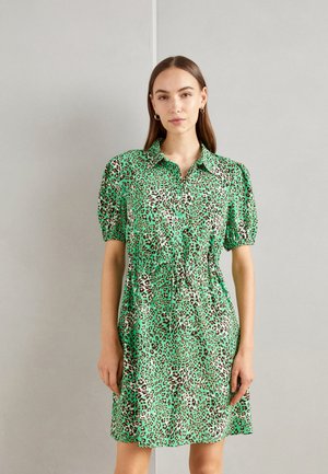 Marks & Spencer MINI SHIRT DRESS - Skjortekjole - green mix