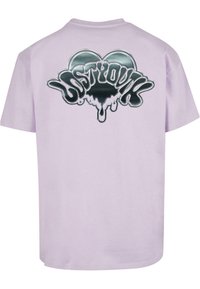 Lost Youth DRIPPING HEART   - Apdrukāts T-krekls - lilac