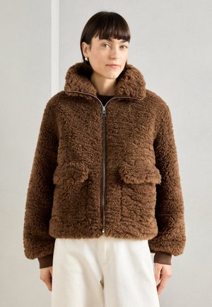 ZIP JACKET STAND UP COLLAR FLAP POCKETS - Zimná bunda - muted earth