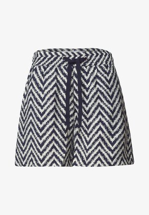 Street One, HIGH WAIST SHORTS IM LOOSE FIT MIT PRINT - Short - deep blue