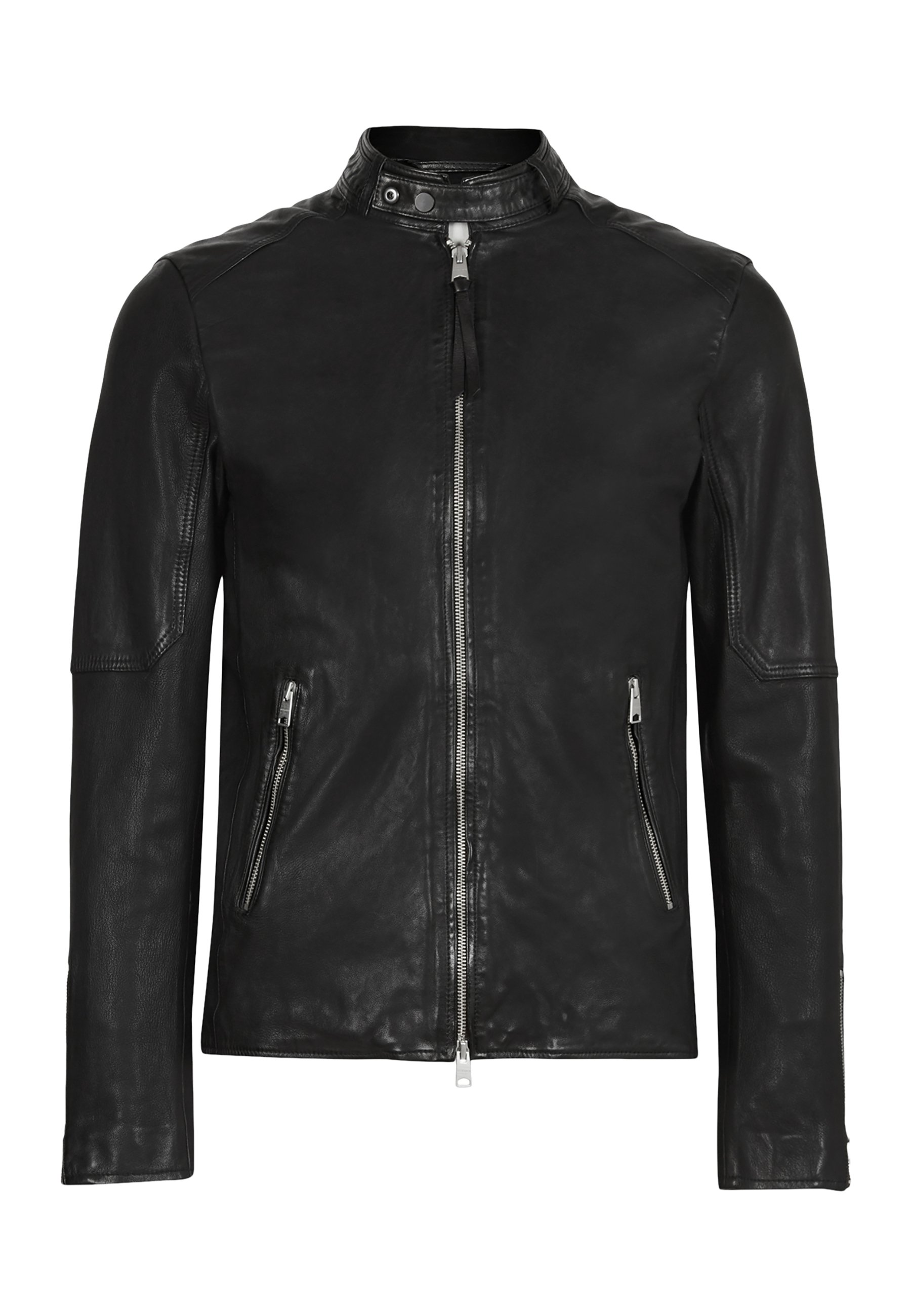 AllSaints CORA JACKET - Leather jacket - jet black/black - Zalando