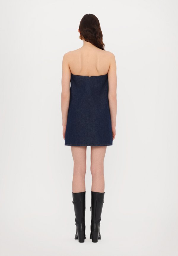 THE STRAPLESS MINI - Denim dress2