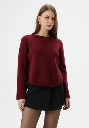 ROUND NECK - Trui - burgundy