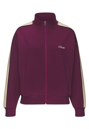 Sweater met rits - dunkelrot