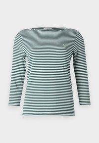 STRIPED LONG SLEEVE - Ilgarankovis viršutinės dalies drabužis - deep green/off white