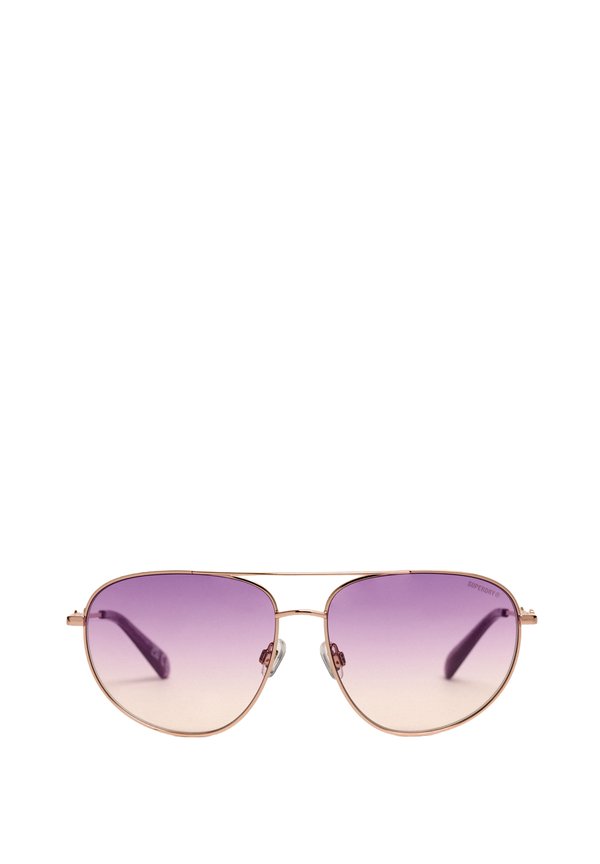 GRADIENT LENS AVIATOR - Sonnenbrille - rose gold purple lens