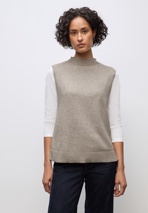 ÄRMELLOSER  - Strickpullover - beige