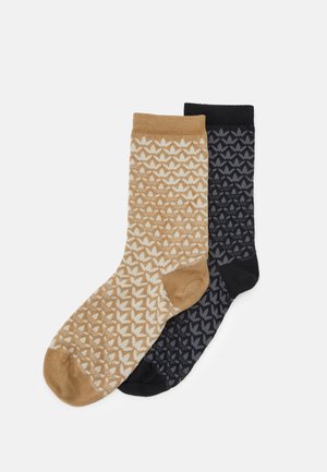 MONO CREW UNISEX 2 PACK - Strømper - core black/cardboard