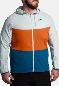 Brooks CANOPY - Giacca da running - grey skies autumnal dk ocean