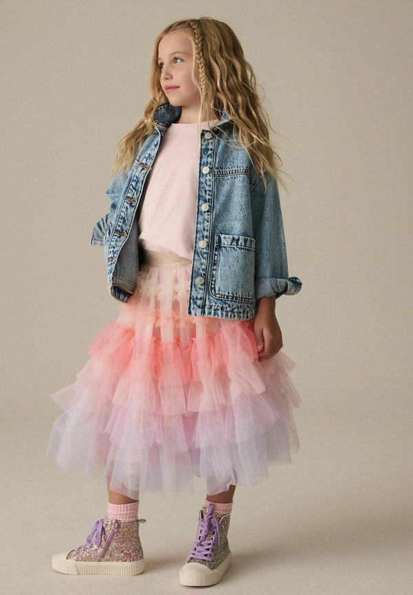 REGULAR FIT - FRILL TIERED - A-Linien-Rock - multi rainbow