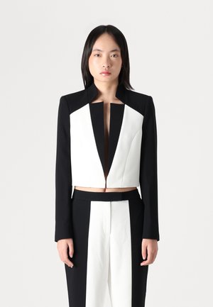 COLOUR BLOCK TAILORED JACKET - Blézer - white/black