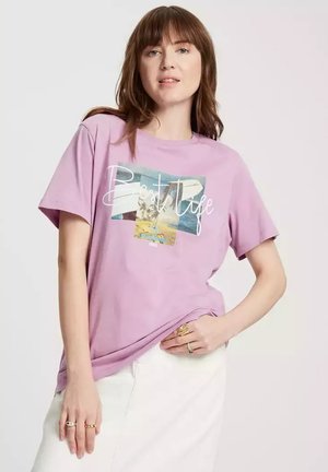 T-Shirt print - liliowy