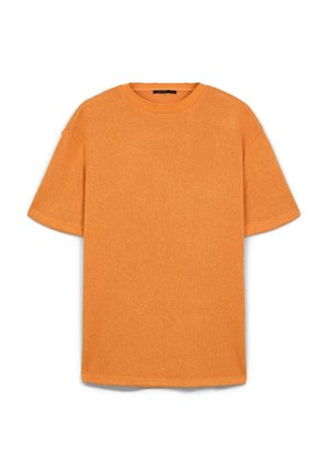 GIROCOLLO LAVORATA - T-shirt basic - giallo ocra