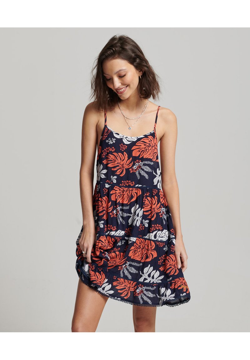 Superdry MINI BEACH CAMI Freizeitkleid hawaiian navy/blau Zalando.at