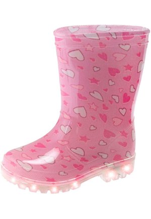 Stivali Di Gomma Per Bambina Con Stampa Carlino - Grigio E Rosa - Taglie UK 1-13 - Impermeabili E Comodi