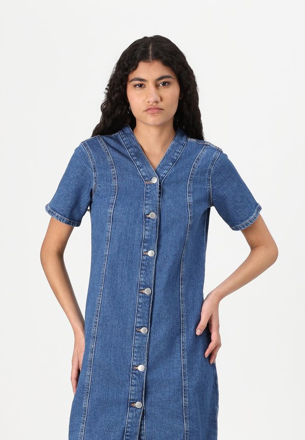 ONLSIGRID BUTTON MIDI DRESS - Denim dress3