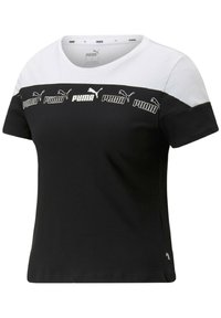 Puma - AROUND THE BLOCK - T-Shirt print - black white Thumbnail-Bild 1