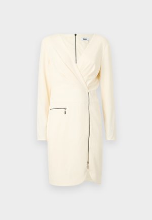 DKNY, ZIPPER DETAIL - Džersejové šaty - eggshell