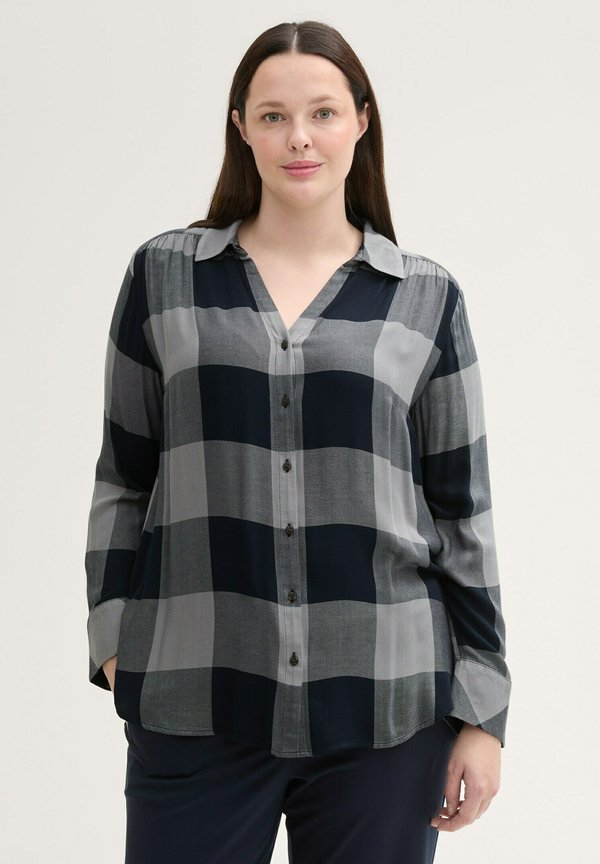 MIT KAROMUSTER - Hemdbluse
