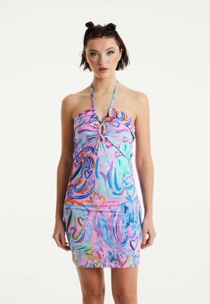 House of Holland HEART PRINTED  - Shift dress - multi coloured