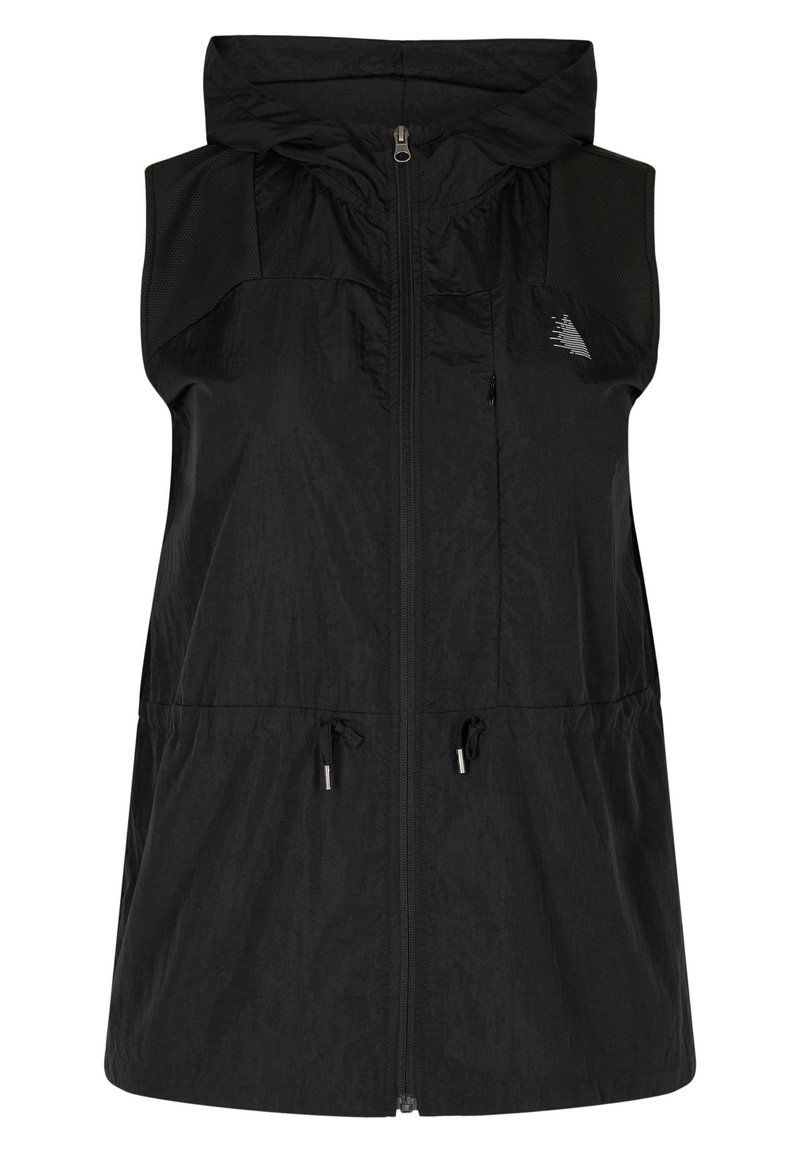 Damen Leichte Jacken | Active by Zizzi WITH ADJUSTABLE WAIST Weste black/schwarz - CS53114 Damen Leichte Jacken | Active by Zizzi WITH ADJUSTABLE WAIST Weste black/schwarz - CS53114