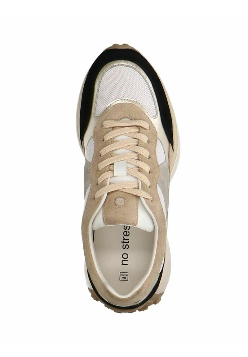 Manfield WEISSE VELOURSLEDER-SNEAKER MIT DETAILS IN SCHWARZ UND