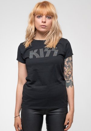 KISS DIAMANTE CLASSIC LOGO - Print T-shirt - black