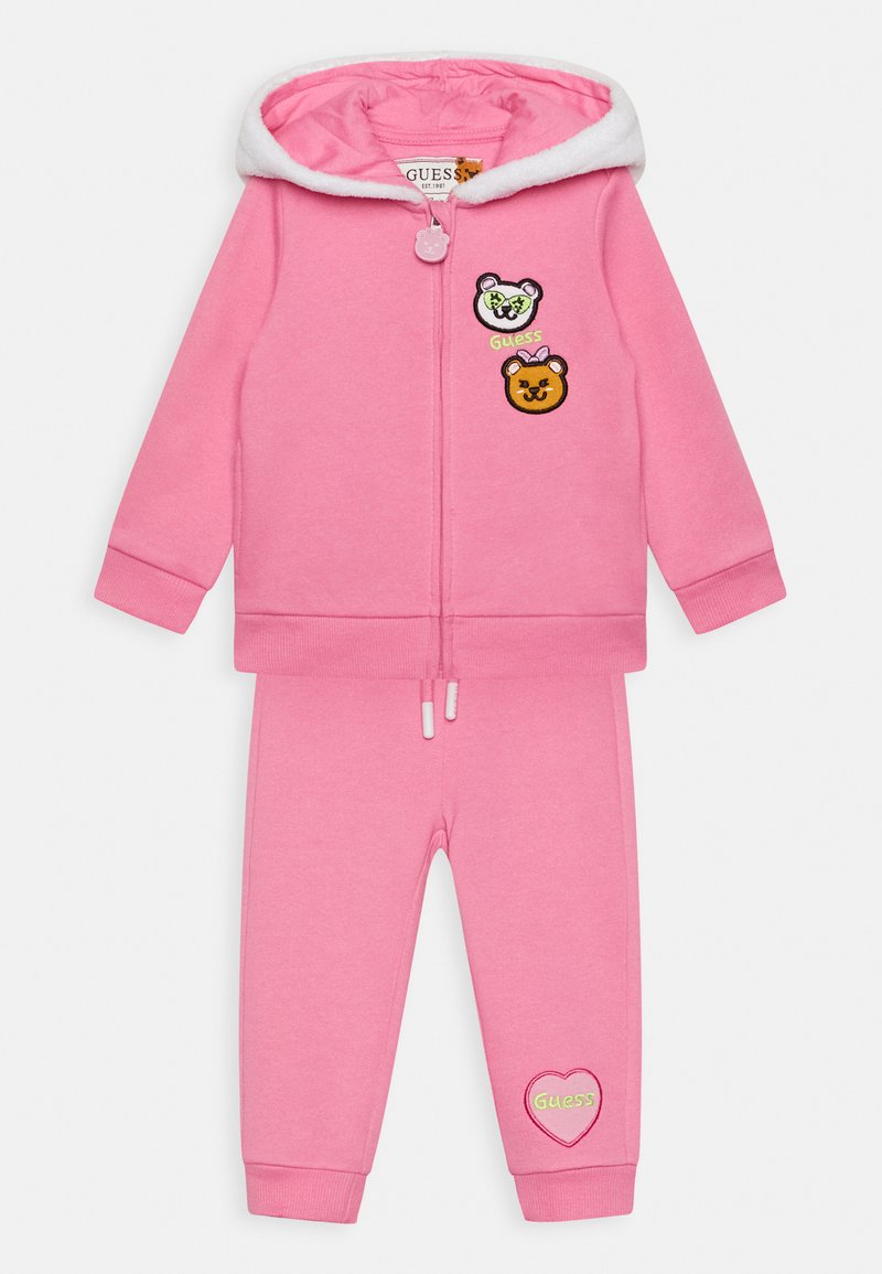 Guess HOODED ACTIVE SET Zipup sweatshirt pink Zalando.co.uk