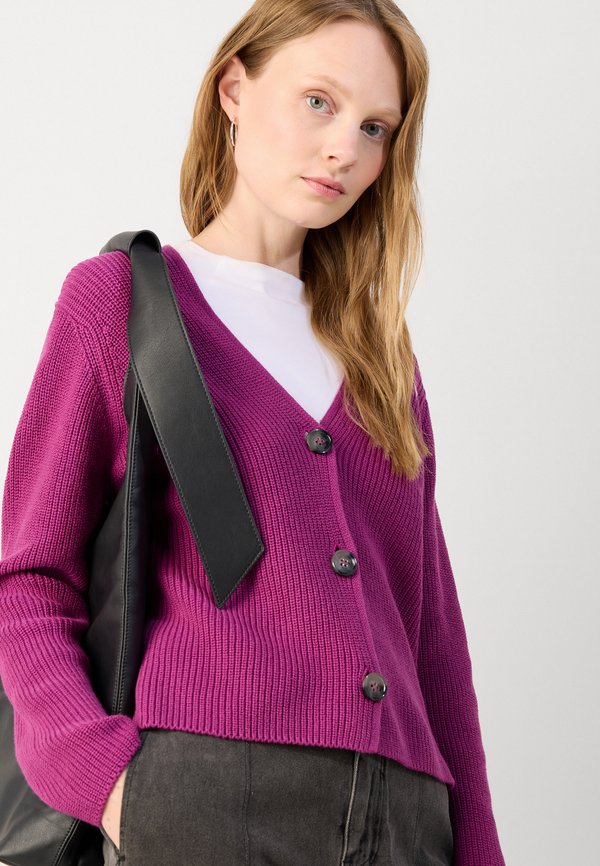 CARDIGAN  LONGSLEEVE V NECK - Cardigan - fresh berry2