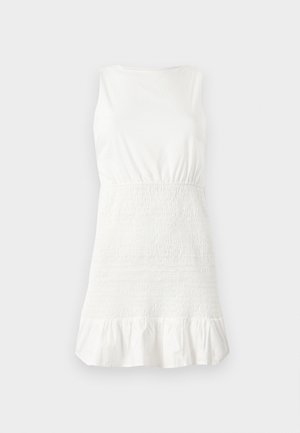 Glamorous, WIDE STRAP SLASH NECK MINI DRESS - Robe de jour - white