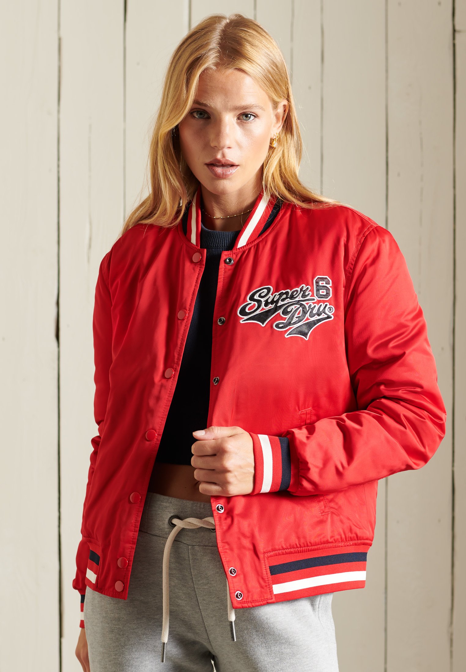 superdry red bomber jacket