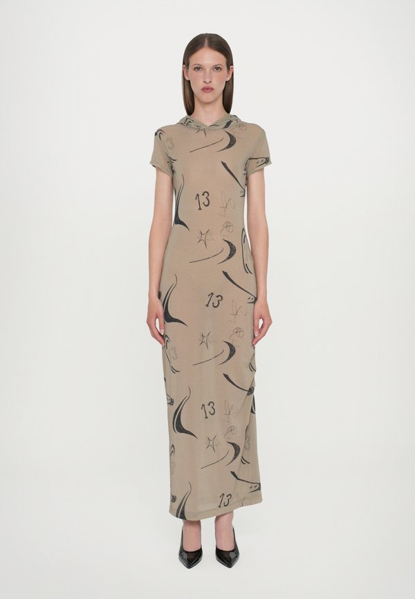 HOODED DRESS - Maxikleid - beige