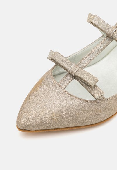 Monnalisa Ballerina med hælstøtte - platino