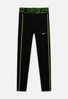 NIKE PRO - Leggingek - black/volt