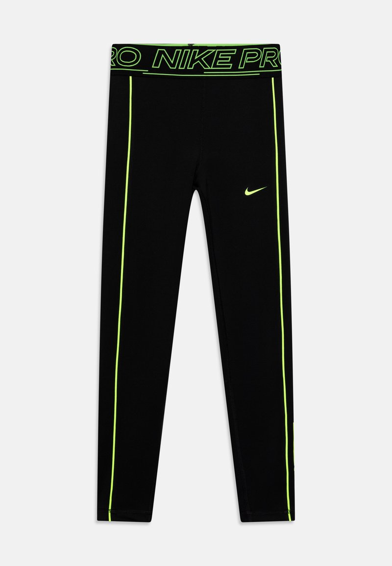 Nike Performance NIKE PRO - Leggingek - black/volt