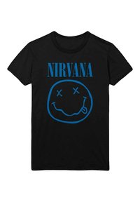 Paradiso Clothing NIRVANA BLUE GRUNGE SMILE - Print T-shirt - black