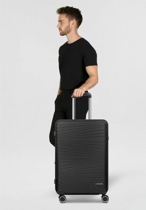 FRANKY, DALLAS 3.0 4 ROLLEN TROLLEY M 65 CM MIT DEHNFALTE UNISEX - Valise à roulettes - black