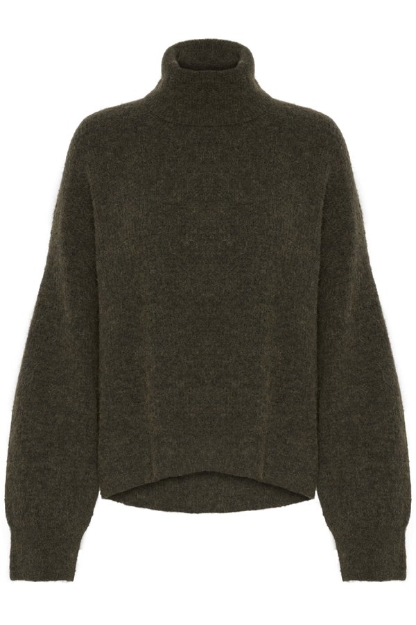 ALPHA ROLLNECK - Jumper - olive melange4