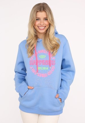 SARAH - Sweat à capuche - mittelblau