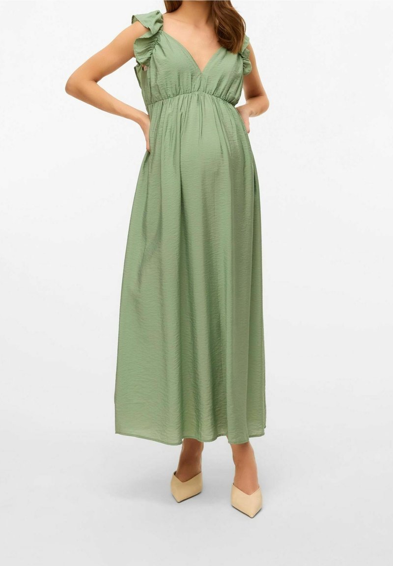 Vero Moda Maternity Maxi dress - green - (Pre-owned) - Zalando.ie