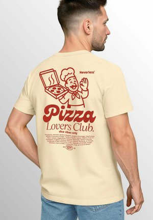 BACK PIZZA LOVERS CLUB GRAFIK FASHION - T-Shirt print - natur