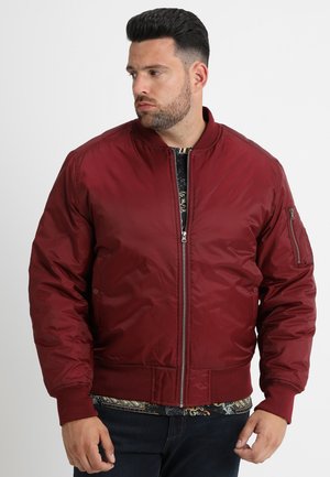 BASIC BOMBER JACKET  - Bomberjacka - burgundy